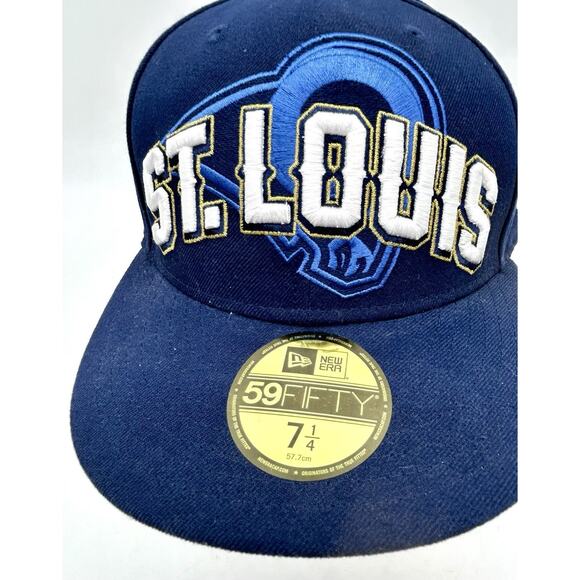 Brand New NEW ERA Los Angeles Rams 59FIFTY Fitted Hat 7 1/4 NFL Blue - Picture 6 of 15